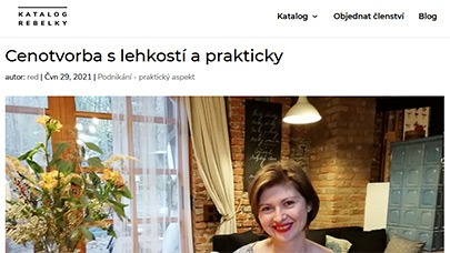 Katalog Rebelek - Cenotvorba s lehkostí a prakticky - Polina Ševčíková | Svět podnikatelek