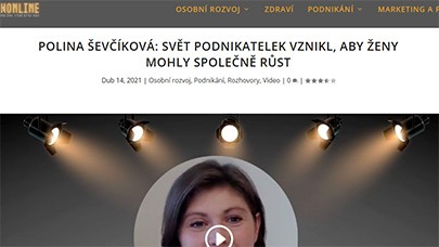 magazín Wonline - Aby ženy mohly společně růst - Polina Ševčíková | Svět podnikatelek